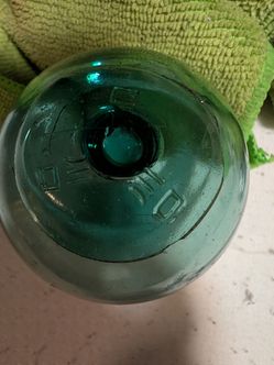 Authentic 3" Genuine Japanese Vintage Green Glass Fishing Float Ball