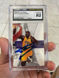 2003-04 Upper Deck UD Glass Shaquille O'Neal #25 w Authentic On CarD Autograph
