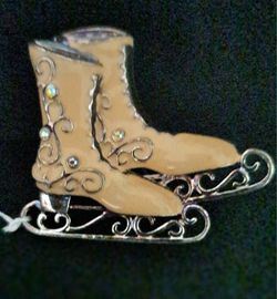 Vintage Ann Klein Skate Brooch