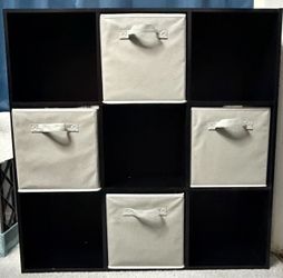 9-Cube Storage Organizer with 4 Fabric Bins