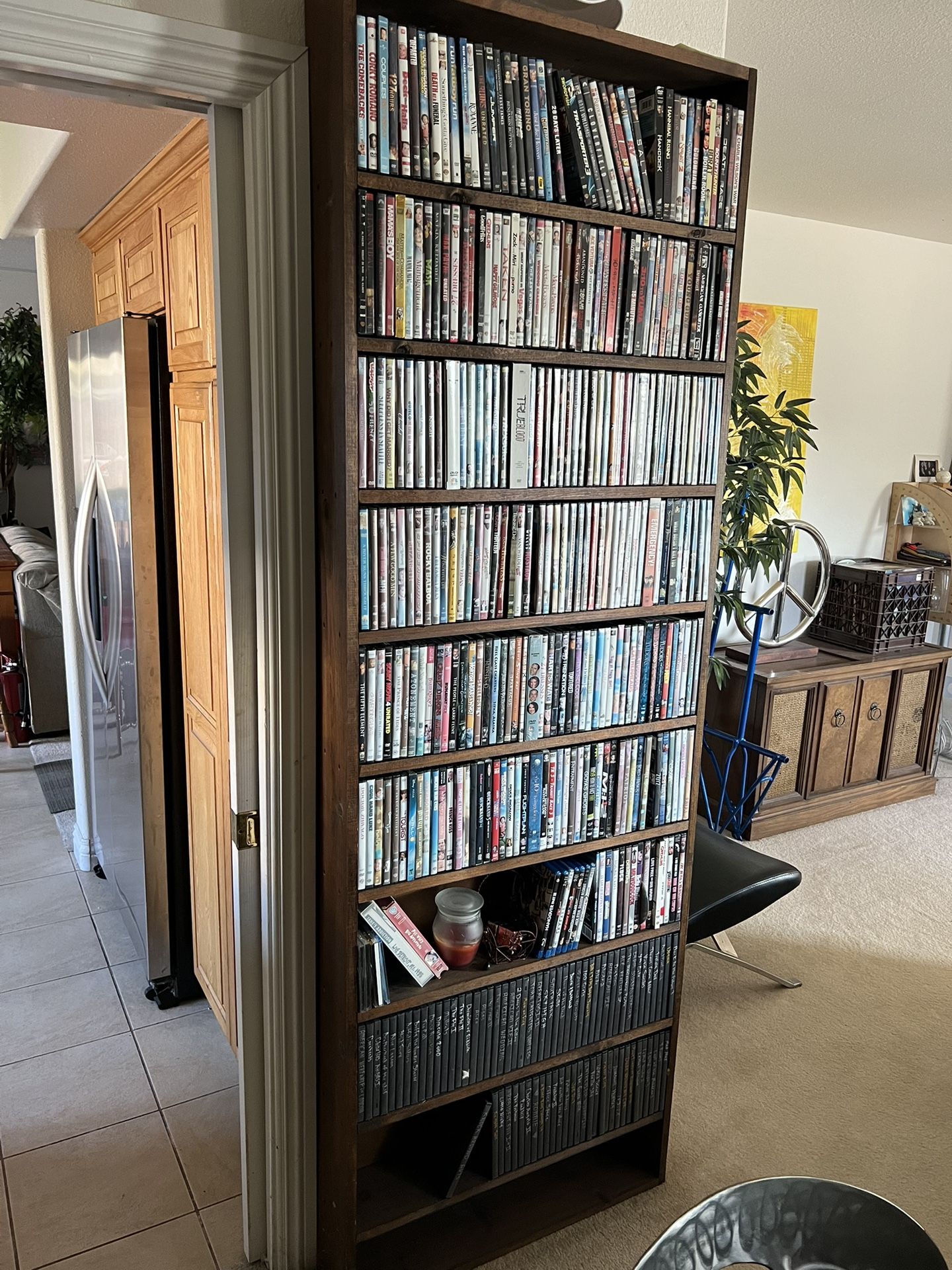 DVD Collection About 400 and Shelf Rack Too