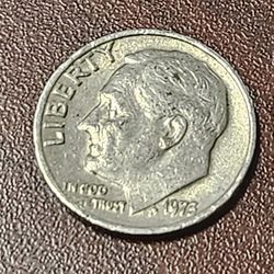 1973 P Roosevelt Dime error