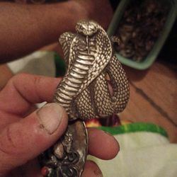 Silver Handmade Cobra It Was Around Your Collar Like If You're A Cowboy Or Something Where That Near