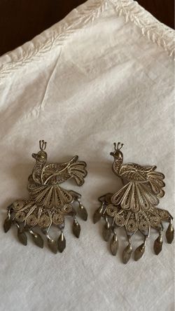 Vintage silver earring 80 yrs old