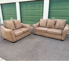 Beautiful Brown Sofa and Loveseat + Free Delivery