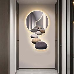 31.5" LED Acrylic Modern Abstract Stone Corridor Wall Art Decor