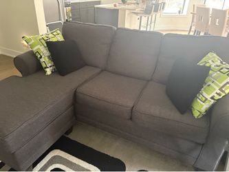 Gray chaise sofa