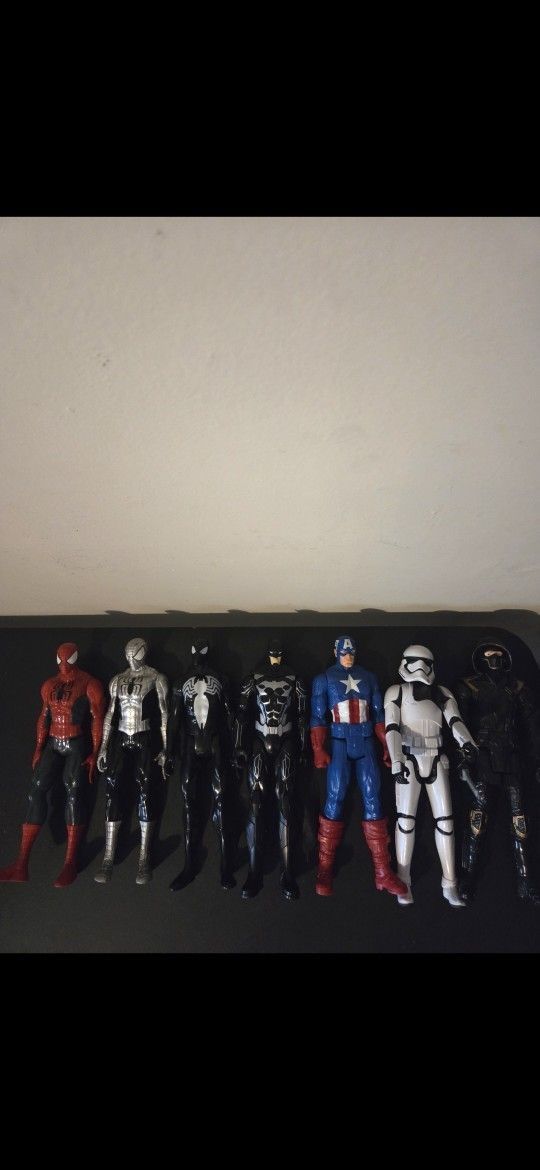 Spiderman- Batman- Captain America- Star Wars 12 Inch Movable Chatacters
