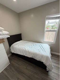 Living spaces bed frame & mattress