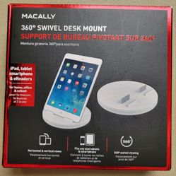 Macally 360⁰ Swivel Desk Mount For iPad, Tablet, Smartphone, eReaders