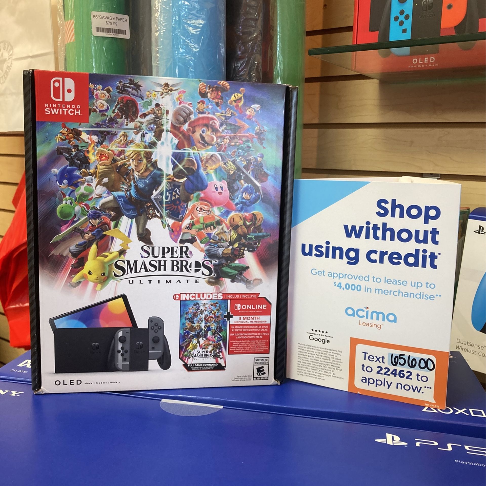 Nintendo Switch Super Smash Brother Edition With Game And 3 Month Online Pass