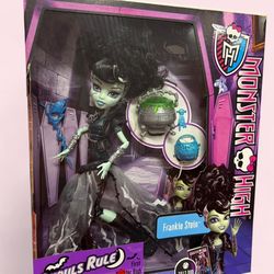 ✨NEW IN BOX MATTEL 2012 GHOULS RULE FRANKIE STEIN MONSTER HIGH DOLL✨