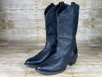 ARIAT HERITAGE BLACK COWHIDE LEATHER ROUND TOE COWBOY WORK BOOTS #34770 MENS 14D