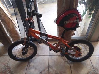 Kid’s bike with helmet