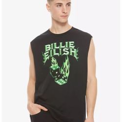 Billie Eilish Flame Muscle Tee Size L Preloved Excellent 