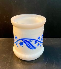 Vintage Hazel Atlas milk glass jar
