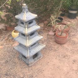 Japanese Pagoda Cement  yard Art (Stature) —$120