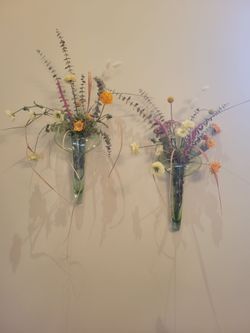Two Glass Wall Vase