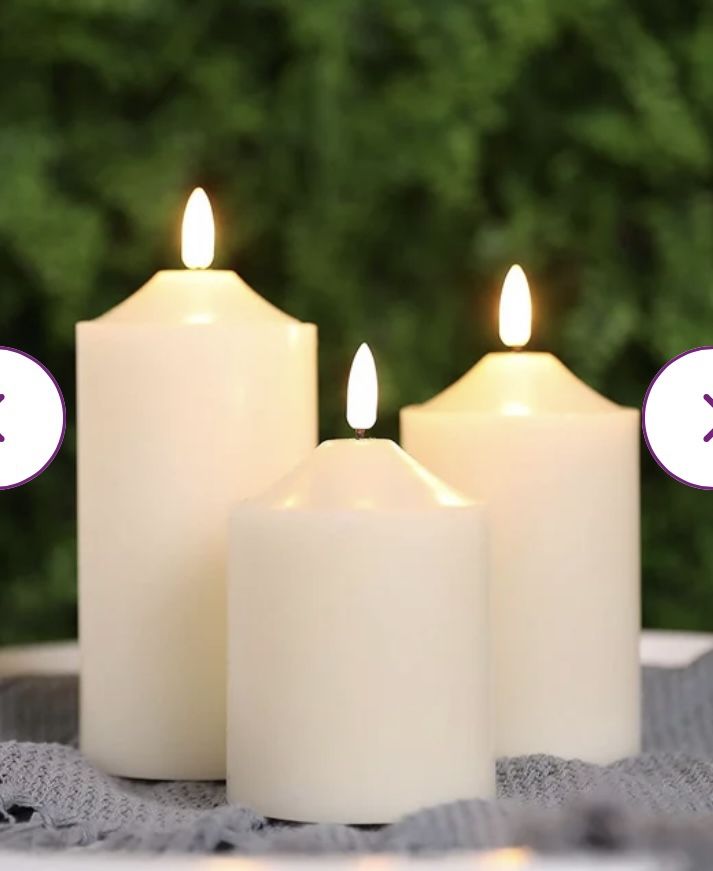 Flameless Candles Set Of 3 With Control New Decoration Wedding Velas 