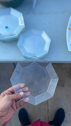 Clear Small glass plates 7”