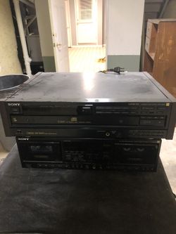 Sony 5 disk player and dual tape player