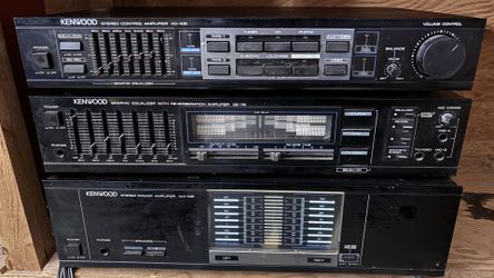 Vintage kenwood stereo stack