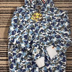 Bape shark sweater blue WGM