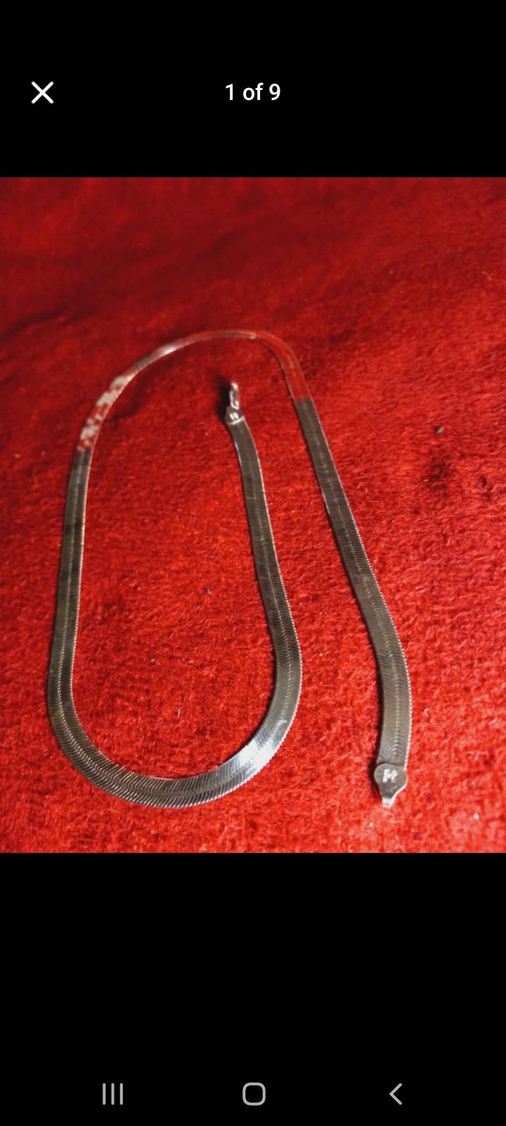 St.Silver Herr.Bone Necklace 24"L--20.02 Grams