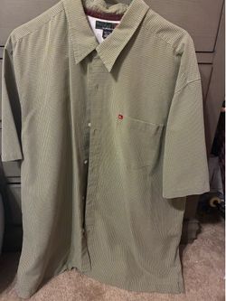 Green button up