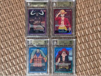BGS 10 SUPER PRE-RELEASE Luffy Crocodile Kaido Eustass Captain Kid One Piece Leader