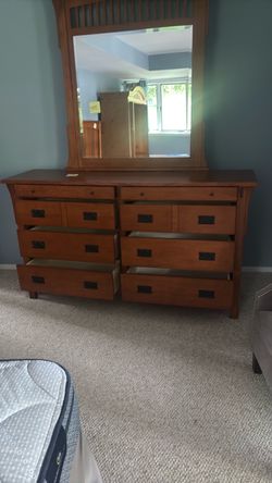 Dresser and mirror