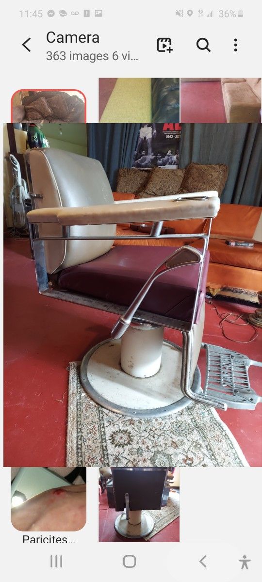 Koken. mohawk Antique Barber chair Excellent Condition Can Deliver Okc Area30