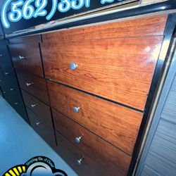 Cherry Eight Drawer Dresser With Rails New Cajonera Comoda 