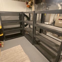 3 Storage Shelving Units 