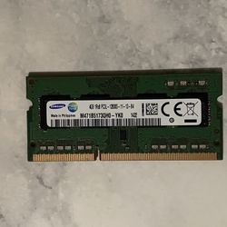 Samsung 4GB 1Rx8 PC3-12800 DDR3 1600 MHz 1.5V SODIMM SR Laptop RAM