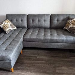New Gray Sectional Couch Only $50 Down Payment