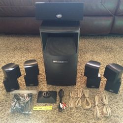 BNW Acoustics Surround Sound Home Entertainment System W 5 Speakers Sub