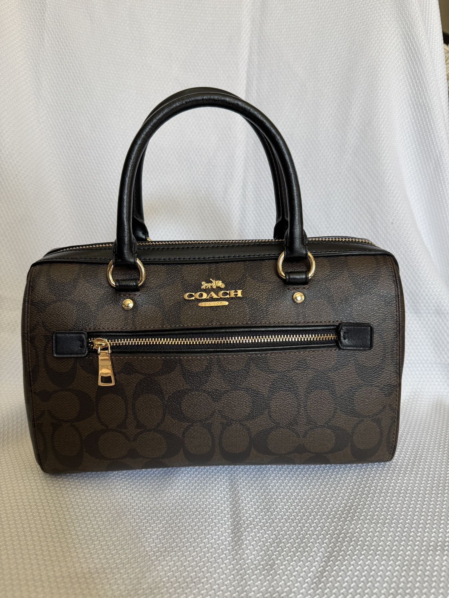 COACH Signature brown Canvas Authentic Rowan