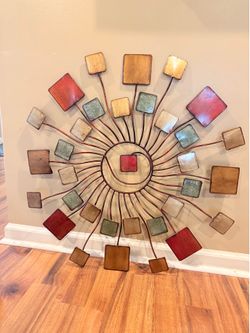 Deco 79 Modern Metal Sunburst Square Wall Art - 32"