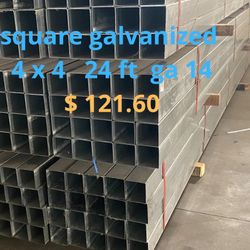 galvanized 4 x 4  24 ft  ga 14  