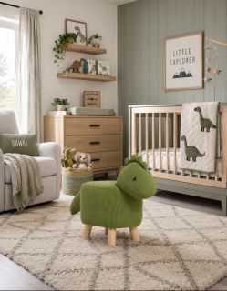 Kids Dinosaur Knitted Stool