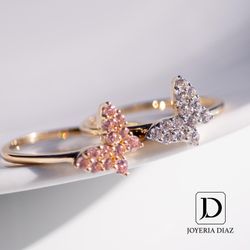 Gold butterfly ring