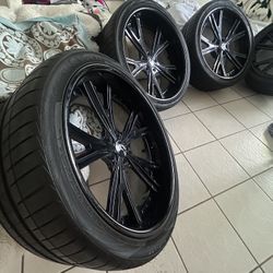 Full Set Of Four Forgiato Rims Brand New Tires