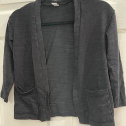 Old Navy Girls Open Black Cardigan, Size Small