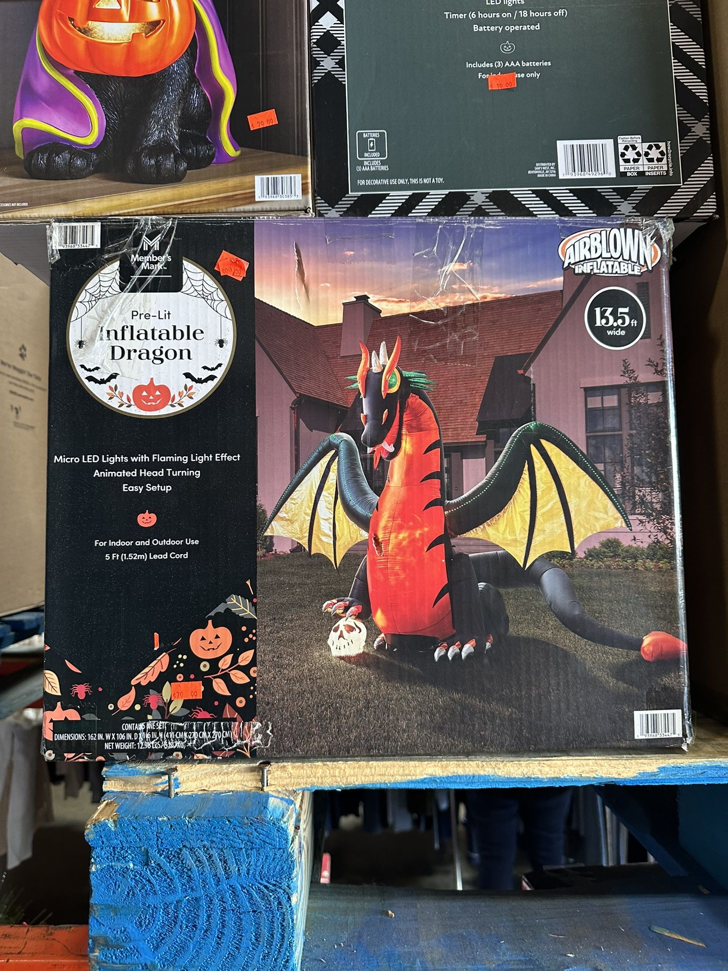 Members Mark Pre-Lit Inflatable Dragon Brand New In Box