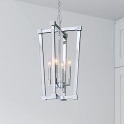 5 Light Pendant Light Chandelier In Chrome 