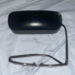 Coach ,Horse And Carriage Round Sunglasses, Dark Grey/ Grey Lens Regular Size Shades