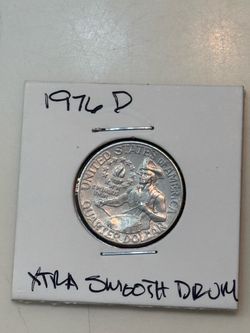 1976-D smooth drum/ face Bicentennial Quarter Dollar Coin