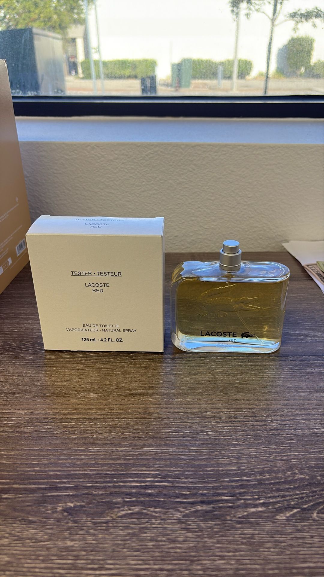 Lacoste Red 4.2 oz Eau De Toilette TESTER No Cap.