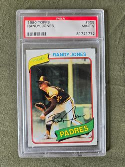 RANDY JONES 1980 Topps #305 PSA Graded Card MINT 9 MLB San Diego Padres